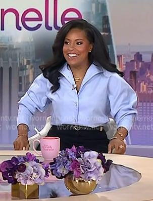 Sheinelle's blue button down shirt on Today