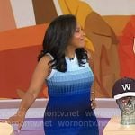 Sheinelle’s blue ombre ribbed dress on Today Sheinelle’s blue ombre ribbed dress on Today
