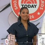 Sheinelle’s denim button front dress on Today Sheinelle’s denim button front dress on Today