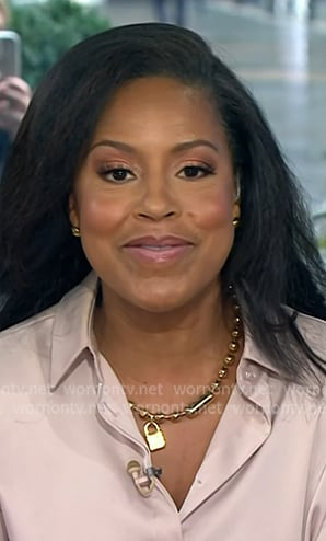Sheinelle's gold necklace on Today