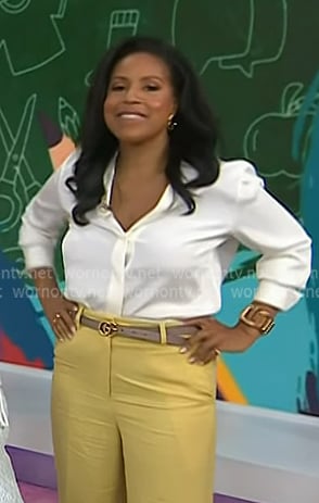 Sheinelle's pink beige belt on Today