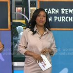 Sheinelle’s pink satin shirt on Today