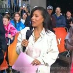 Sheinelle’s white rain coat on Today