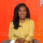 Sheinelle’s yellow button down shirt and pencil skirt on Today