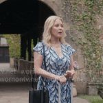 Sherrie’s blue printed v-neck dress on Paris is Always a Good Idea Sherrie’s blue printed v-neck dress on Paris is Always a Good Idea