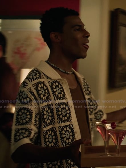 Skylar’s crochet knit shirt on My Life with the Walter Boys Skylar’s crochet knit shirt on My Life with the Walter Boys