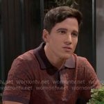 Smitty’s burgundy damask polo shirt on Beyond the Gates Smitty’s burgundy damask polo shirt on Beyond the Gates