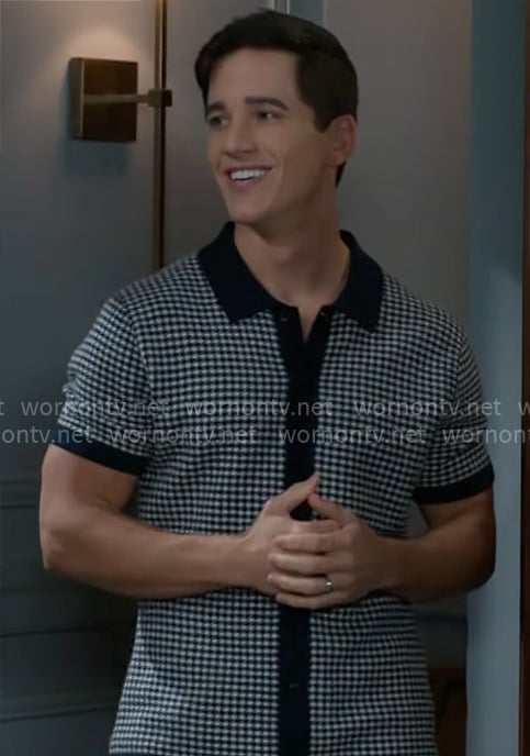 Smitty’s houndstooth knit shirt on Beyond the Gates Smitty’s houndstooth knit shirt on Beyond the Gates