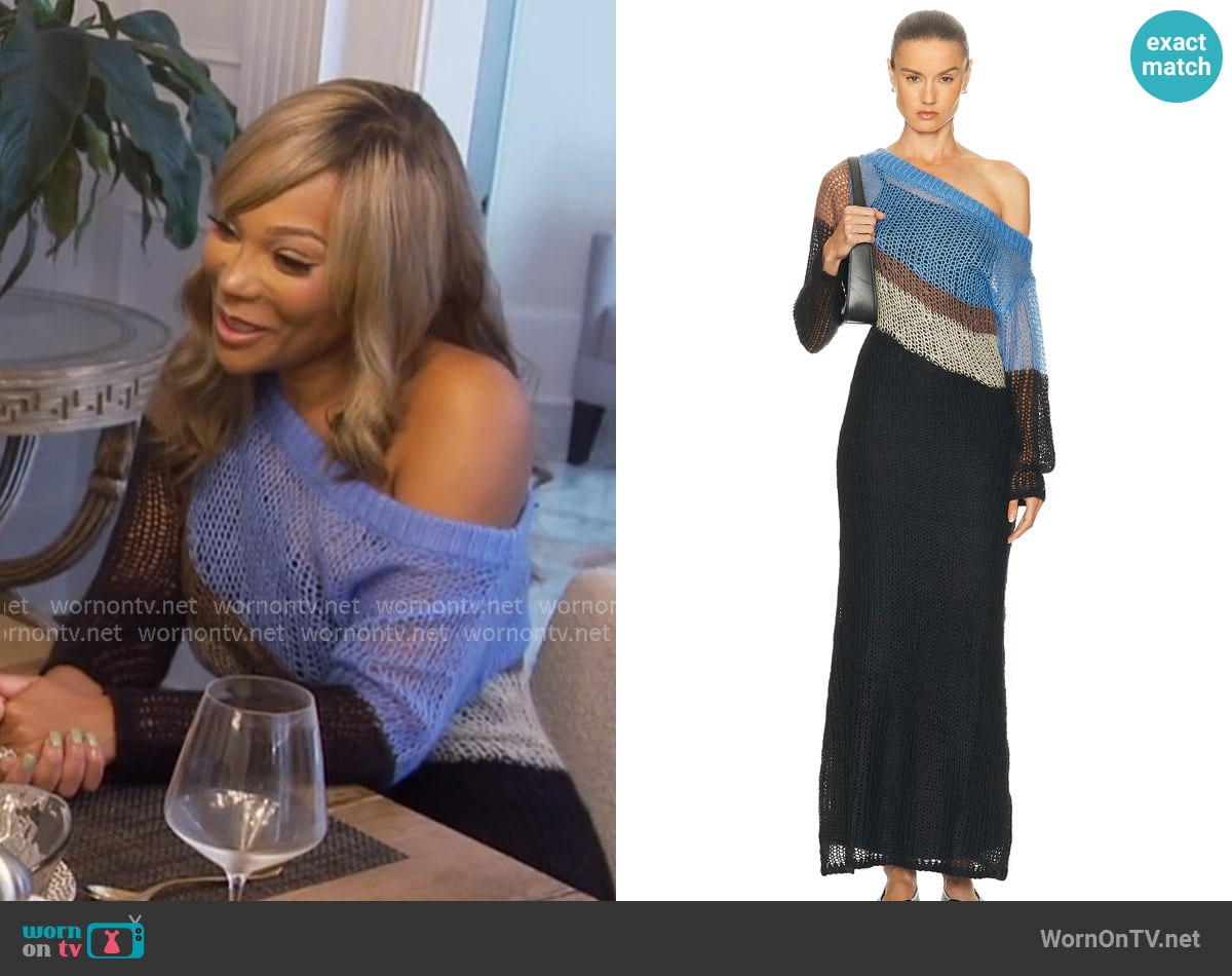 Staud Tessa Dress worn by Angela Oakley on The Real Housewives of Atlanta Staud Tessa Dress worn by Angela Oakley on The Real Housewives of Atlanta