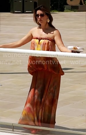 Steffy’s strapless maxi dress in Monaco on The Bold and the Beautiful Steffy’s strapless maxi dress in Monaco on The Bold and the Beautiful