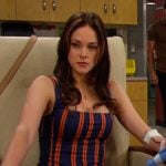 Stephanie’s blue and orange striped dress on Days of our Lives Stephanie’s blue and orange striped dress on Days of our Lives