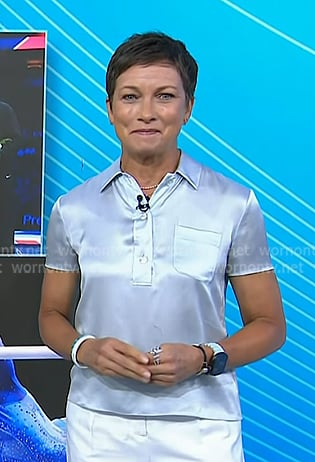 Stephanie's blue silk polo on Today