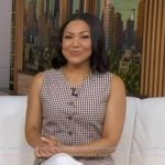 Stephanie’s gingham check vest on Good Morning America