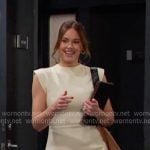 Stephanie’s ivory mini dress on Days of our Lives Stephanie’s ivory mini dress on Days of our Lives