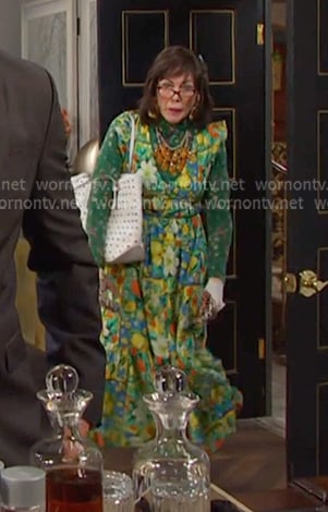 Susan’s green floral maxi dress on Days of our Lives