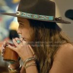 Tegan’s brown beaded western hat on The McBee Dynasty Real American Cowboys Tegan’s brown beaded western hat on The McBee Dynasty Real American Cowboys