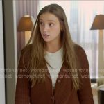 Tegan’s brown waffle cardigan on The McBee Dynasty Real American Cowboys Tegan’s brown waffle cardigan on The McBee Dynasty Real American Cowboys