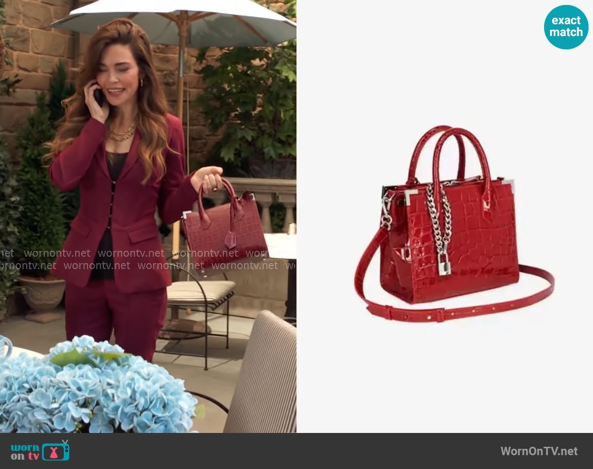 The Kooples Medium Ming Bag worn by Victoria Newman (Amelia Heinle) on The Young and the Restless