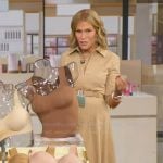 Tory’s beige belted shirtdress on Good Morning America