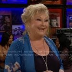 Traci's blue crane print kimono on The Young and the Restless Traci's blue crane print kimono on The Young and the Restless