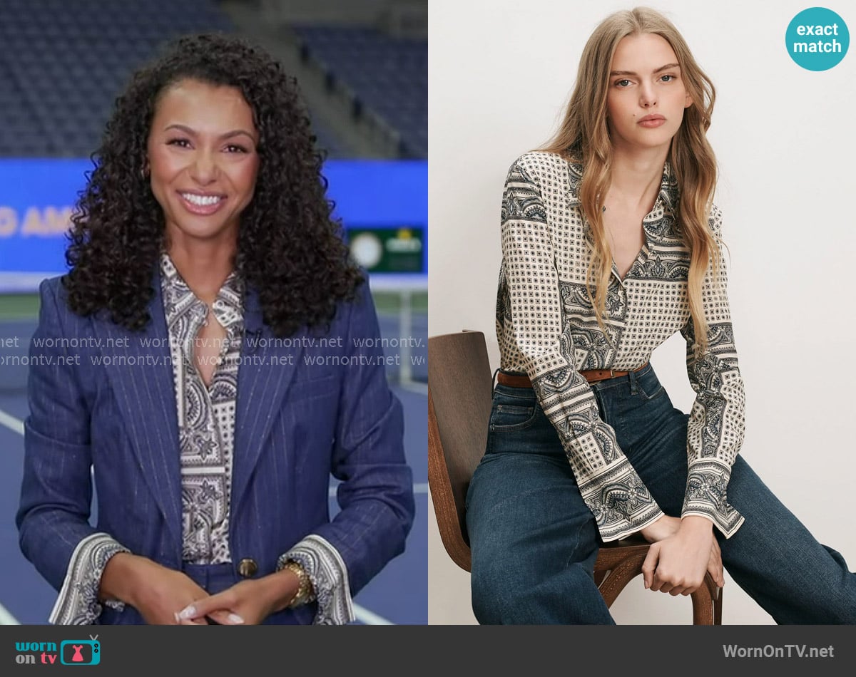 Malika Andrews's Veronica Beard top