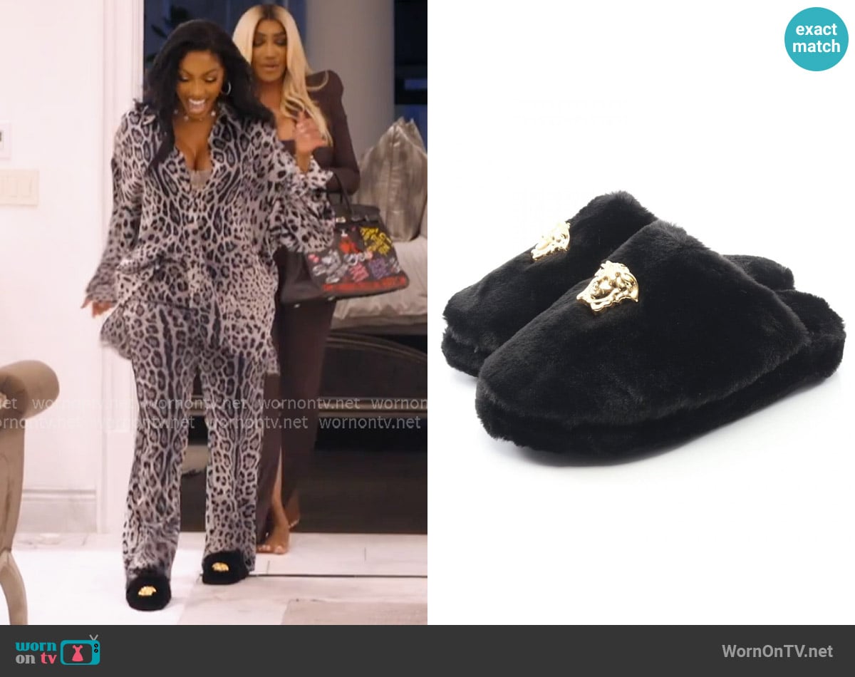 Versace Medusa Sandals worn by  on The Real Housewives Ultimate Girls Trip
