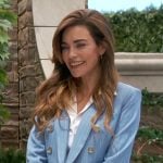 Victoria’s blue pinstripe suit on The Young and the Restless