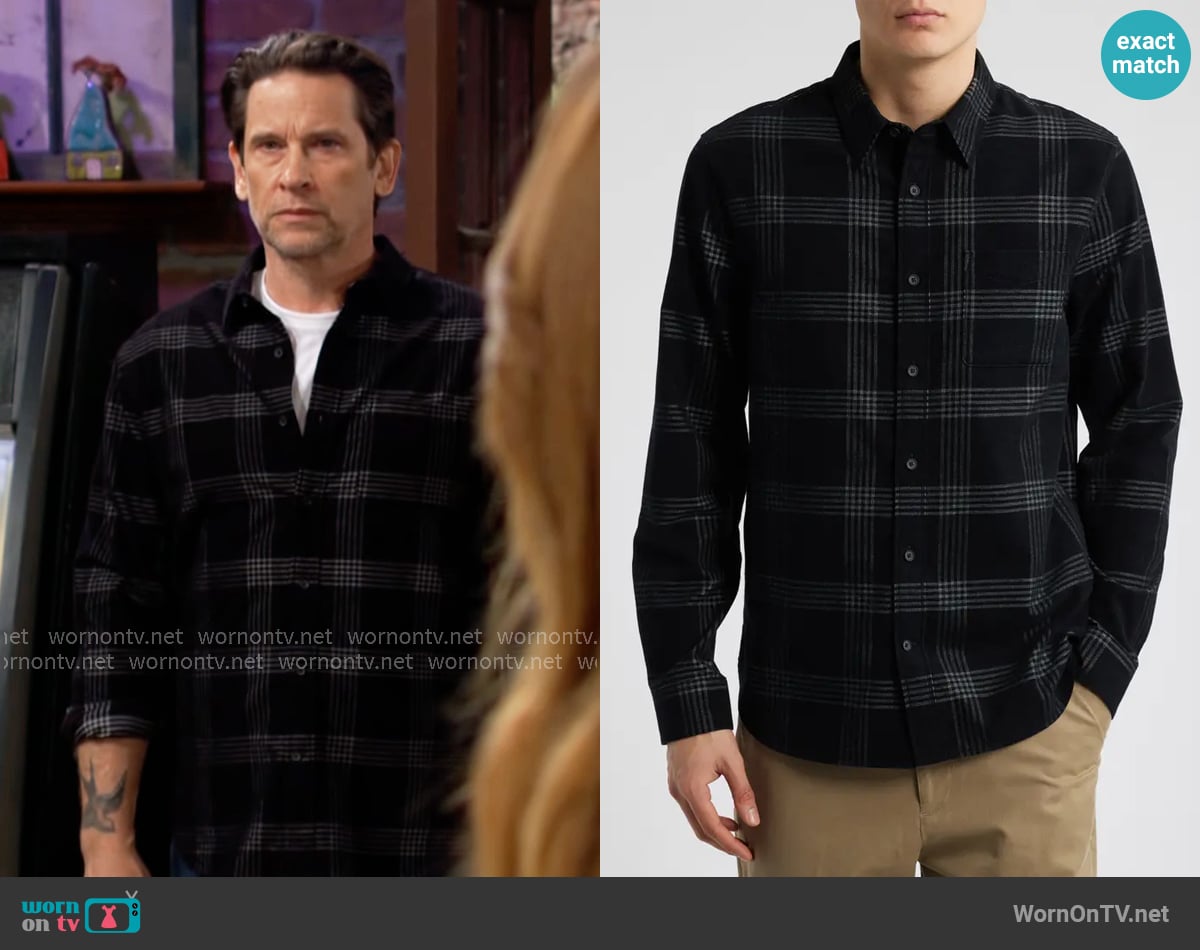 Vince Plaid Corduroy Button-Up Shirt worn by Matt Clark (Roger Howarth) on The Young and the Restless Vince Plaid Corduroy Button-Up Shirt worn by Matt Clark (Roger Howarth) on The Young and the Restless
