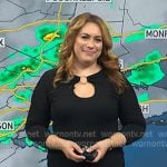 Violeta Yas’s black o-ring cutout dress on NBC News Daily Violeta Yas’s black o-ring cutout dress on NBC News Daily