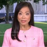 Weijia Jiang’s pink plaid jacket on CBS Mornings Weijia Jiang’s pink plaid jacket on CBS Mornings
