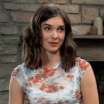 Willow’s floral mesh top on General Hospital Willow’s floral mesh top on General Hospital