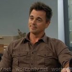 Wyatt’s brown shirt with pockets on The Bold and the Beautiful Wyatt’s brown shirt with pockets on The Bold and the Beautiful