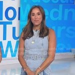 Yasmin’s belted denim dress on NBC News Daily Yasmin’s belted denim dress on NBC News Daily