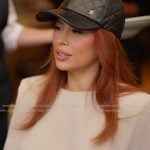 Yris’s leather baseball cap on The Girls A Khloe Kardashian Project Yris’s leather baseball cap on The Girls A Khloe Kardashian Project
