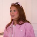 Yris’s pink alo jacket on The Girls A Khloe Kardashian Project Yris’s pink alo jacket on The Girls A Khloe Kardashian Project