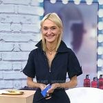 Zanna Roberts Rassi's navy short sleeve jumpsuit on Today Zanna Roberts Rassi's navy short sleeve jumpsuit on Today