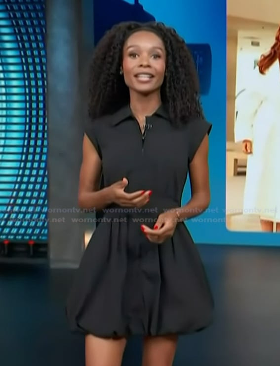 Zuri’s black mini dress on Access Hollywood Zuri’s black mini dress on Access Hollywood