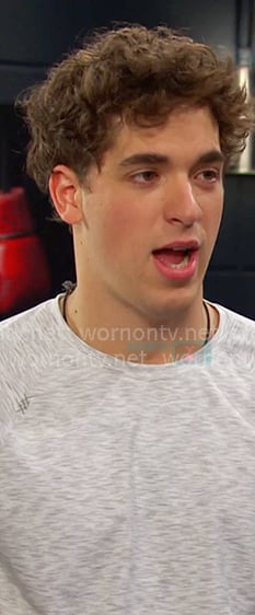 Aaron's heather grey tee on Days of our Lives