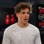 Aaron’s heather grey tee on Days of our Lives Aaron’s heather grey tee on Days of our Lives