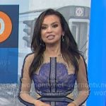 Adelle’s beige and blue mesh sheath dress on Today