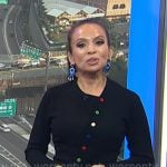 Adelle's black asymmetric button cardigan on Today Adelle's black asymmetric button cardigan on Today