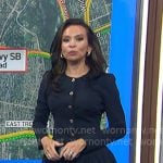 Adelle's black button front mini dress on Today Adelle's black button front mini dress on Today