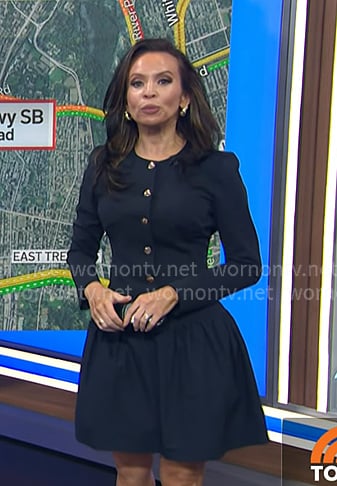 Adelle’s black button front mini dress on Today Adelle’s black button front mini dress on Today