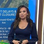 Adelle's blue colorblock skirt on Today