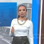 Adelle’s green leather skirt on Today Adelle’s green leather skirt on Today