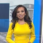 Adelle's yellow long sleeve mini dress on Today Adelle's yellow long sleeve mini dress on Today