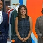 Adrianna's blue sleeveless tweed dress on Today