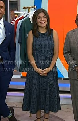 Adrianna's blue sleeveless tweed dress on Today Adrianna's blue sleeveless tweed dress on Today