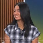 Alexandra Eala’s plaid top on CBS Mornings