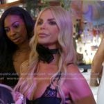 Alexia's black sheer lace dress on The Real Housewives Ultimate Girls Trip Alexia's black sheer lace dress on The Real Housewives Ultimate Girls Trip
